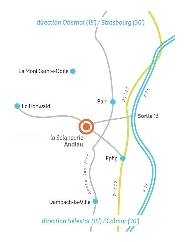 Plan d'accès à la Seigneurie