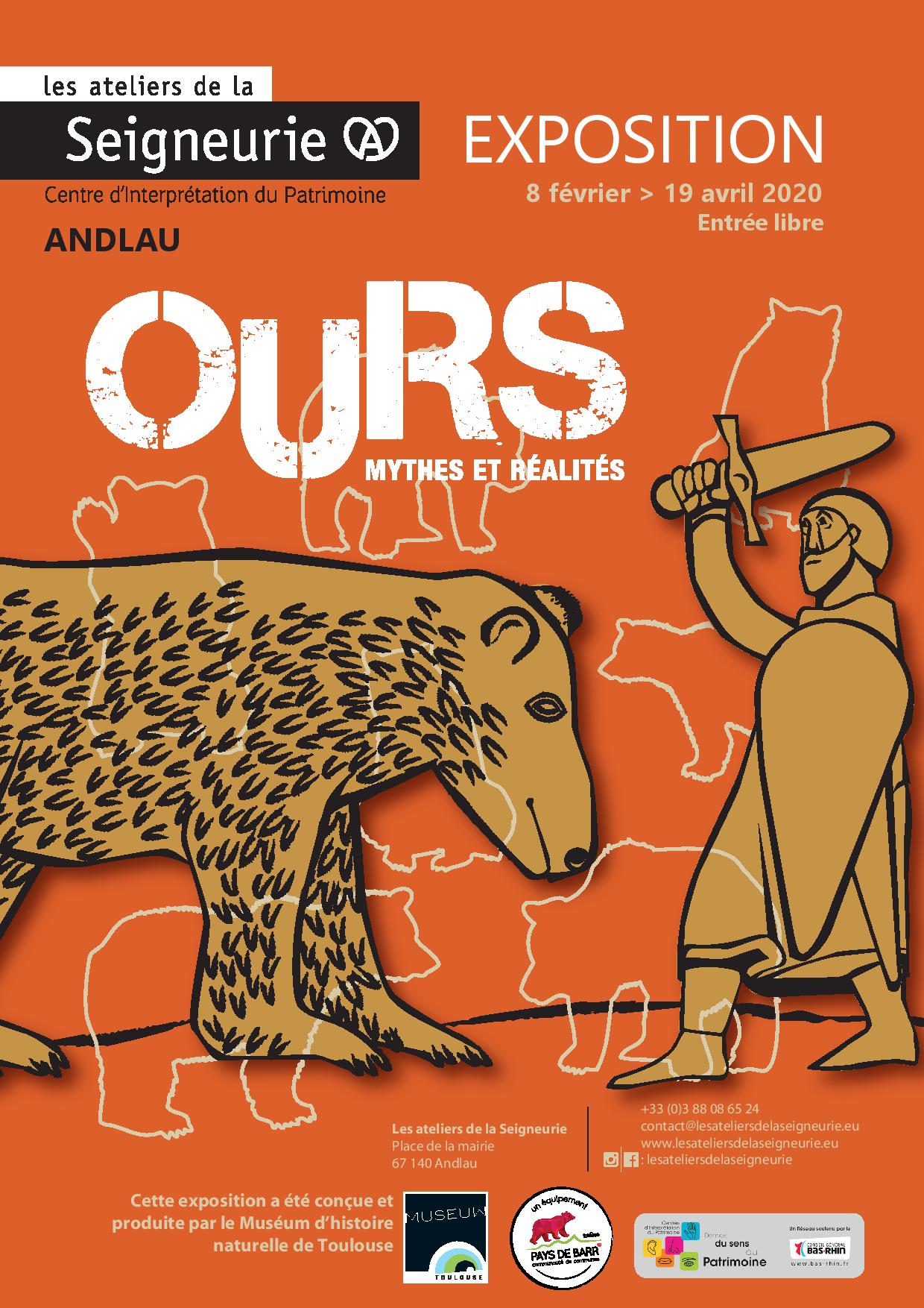 Affiche exposition OURS, Mythes et réalités