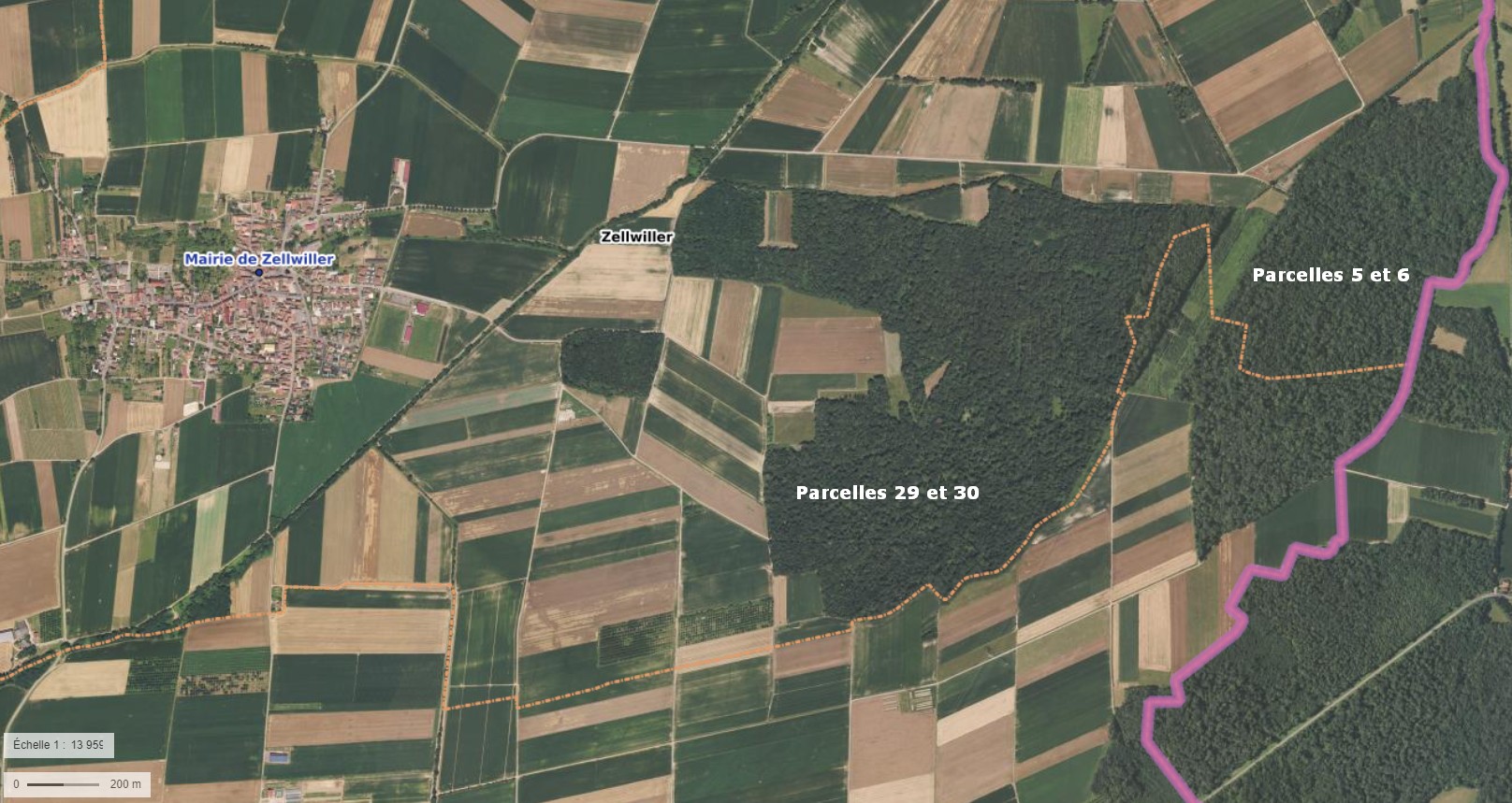 Localisation des parcelles