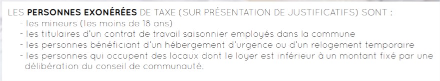 Les personnes exonérées