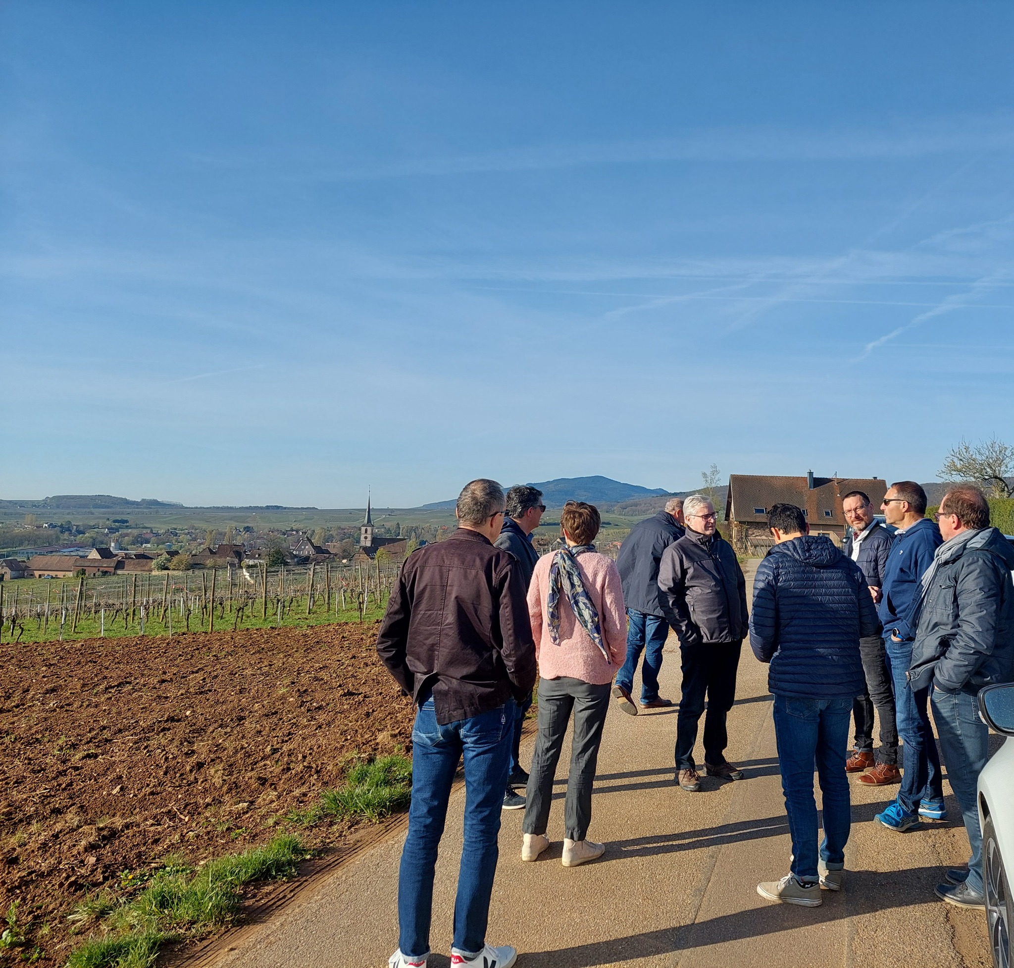 Visite de terrain avec les élus